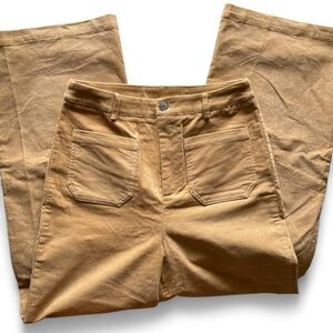 Brand New With Tags High Rise Tan Corduroy Pants with Square Pockets